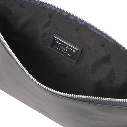 Giulio - Maxi leather clutch with handle - TL142638