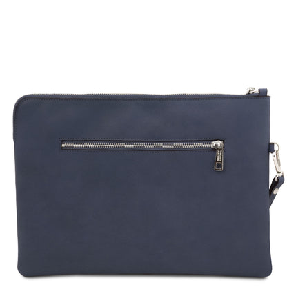 Giulio - Maxi leather clutch with handle - TL142638