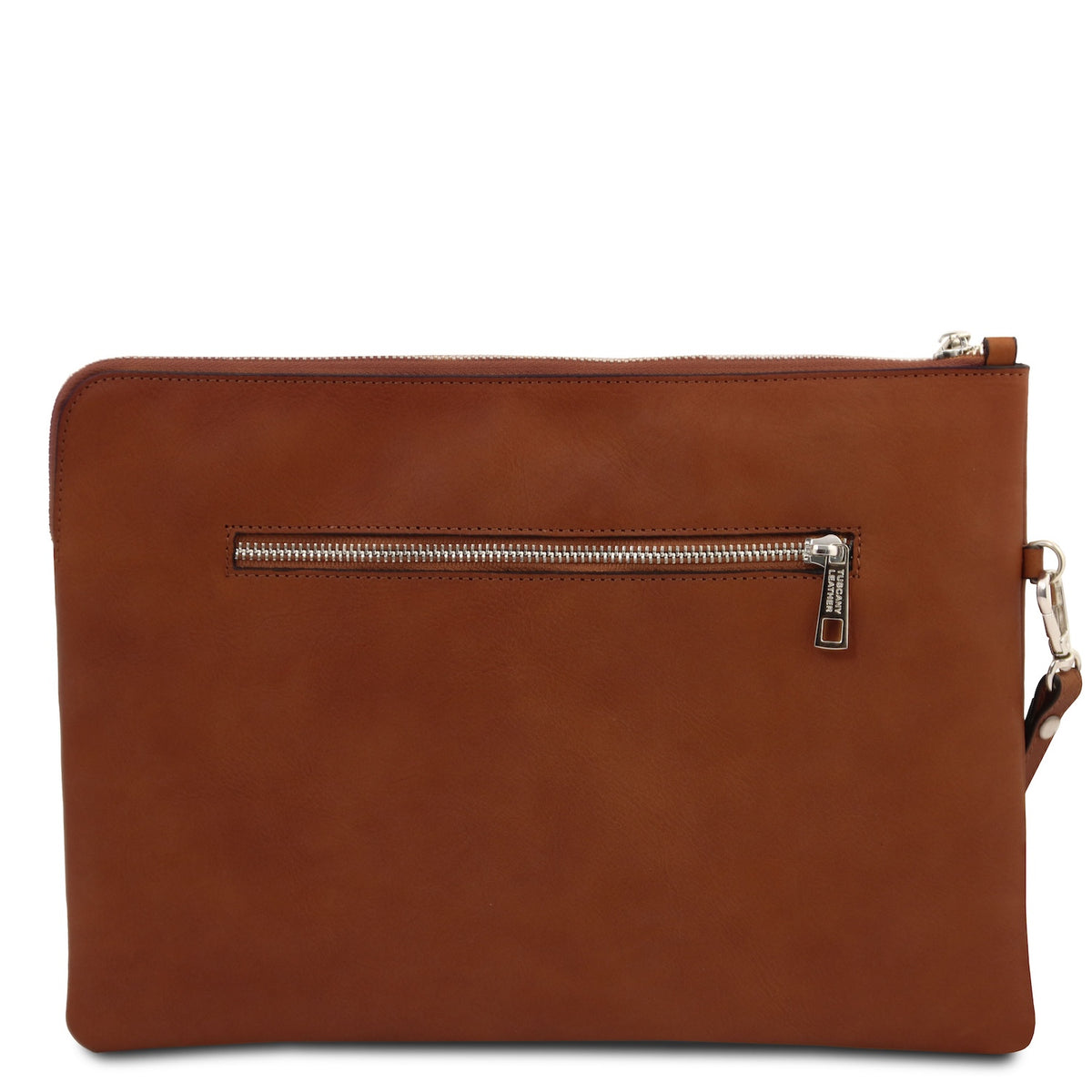 Giulio - Maxi leather clutch with handle - TL142638