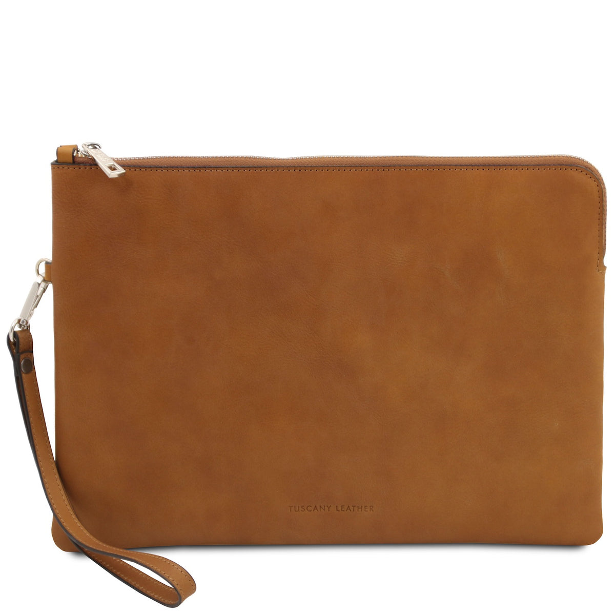 Giulio - Maxi leather clutch with handle - TL142638
