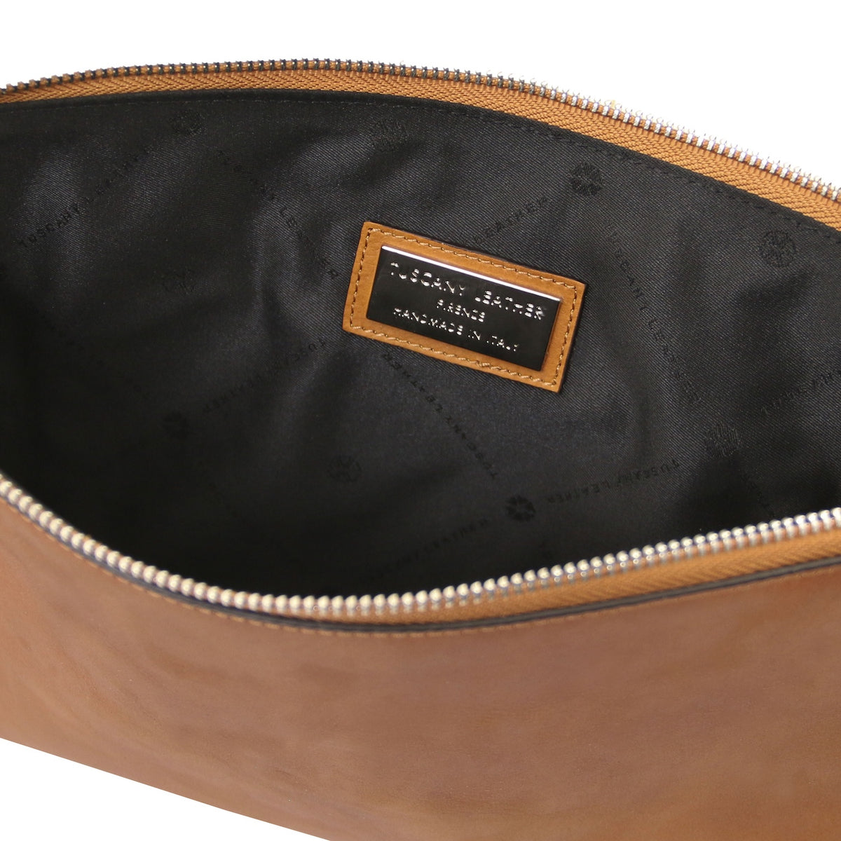 Giulio - Maxi leather clutch with handle - TL142638