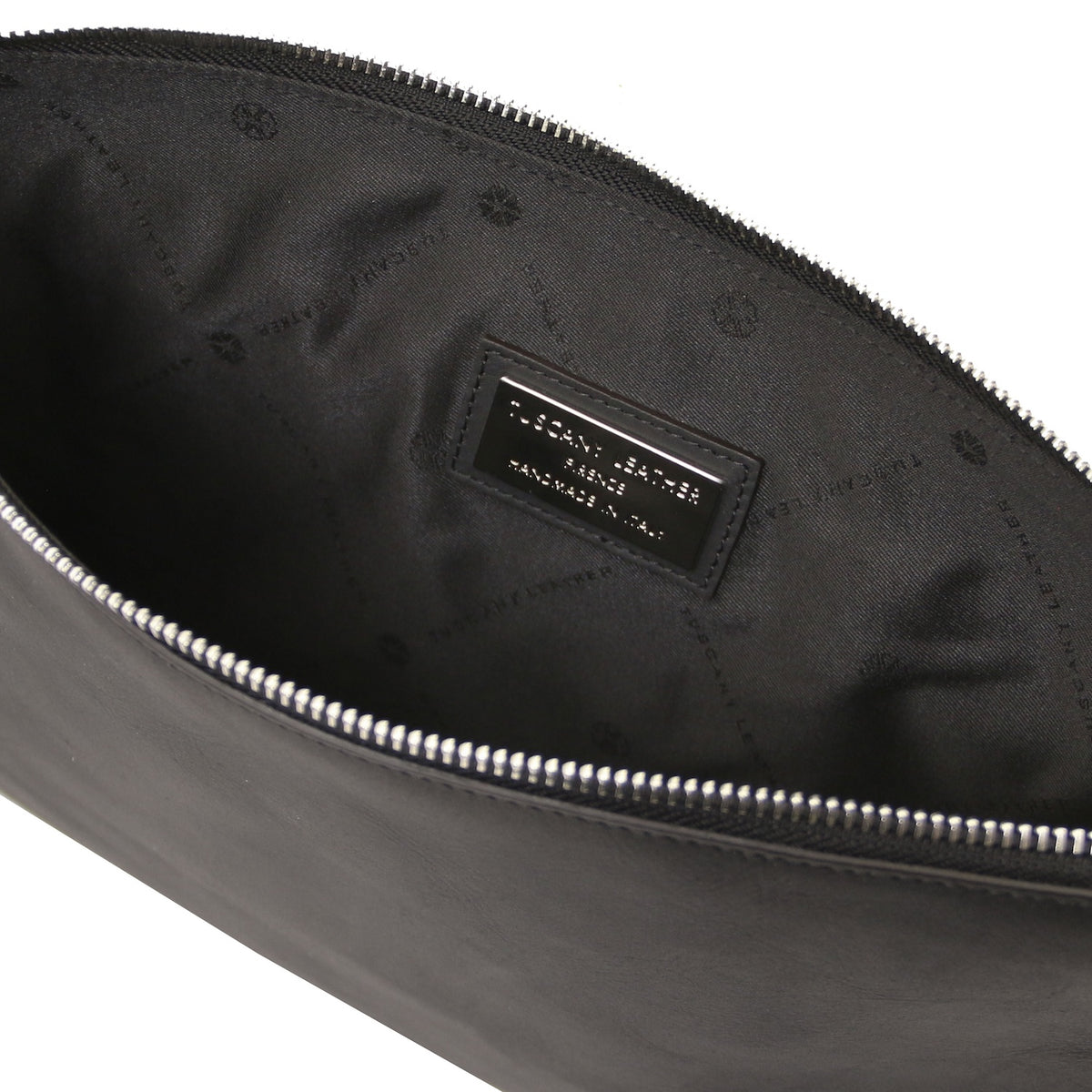 Giulio - Maxi leather clutch with handle - TL142638
