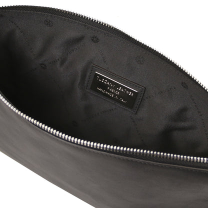Giulio - Maxi leather clutch with handle - TL142638