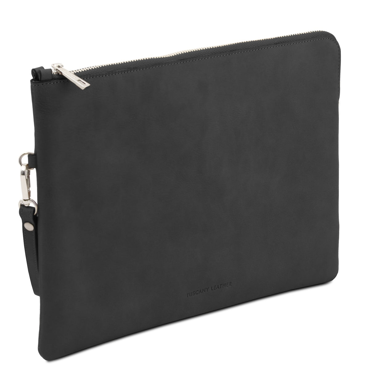 Giulio - Maxi leather clutch with handle - TL142638
