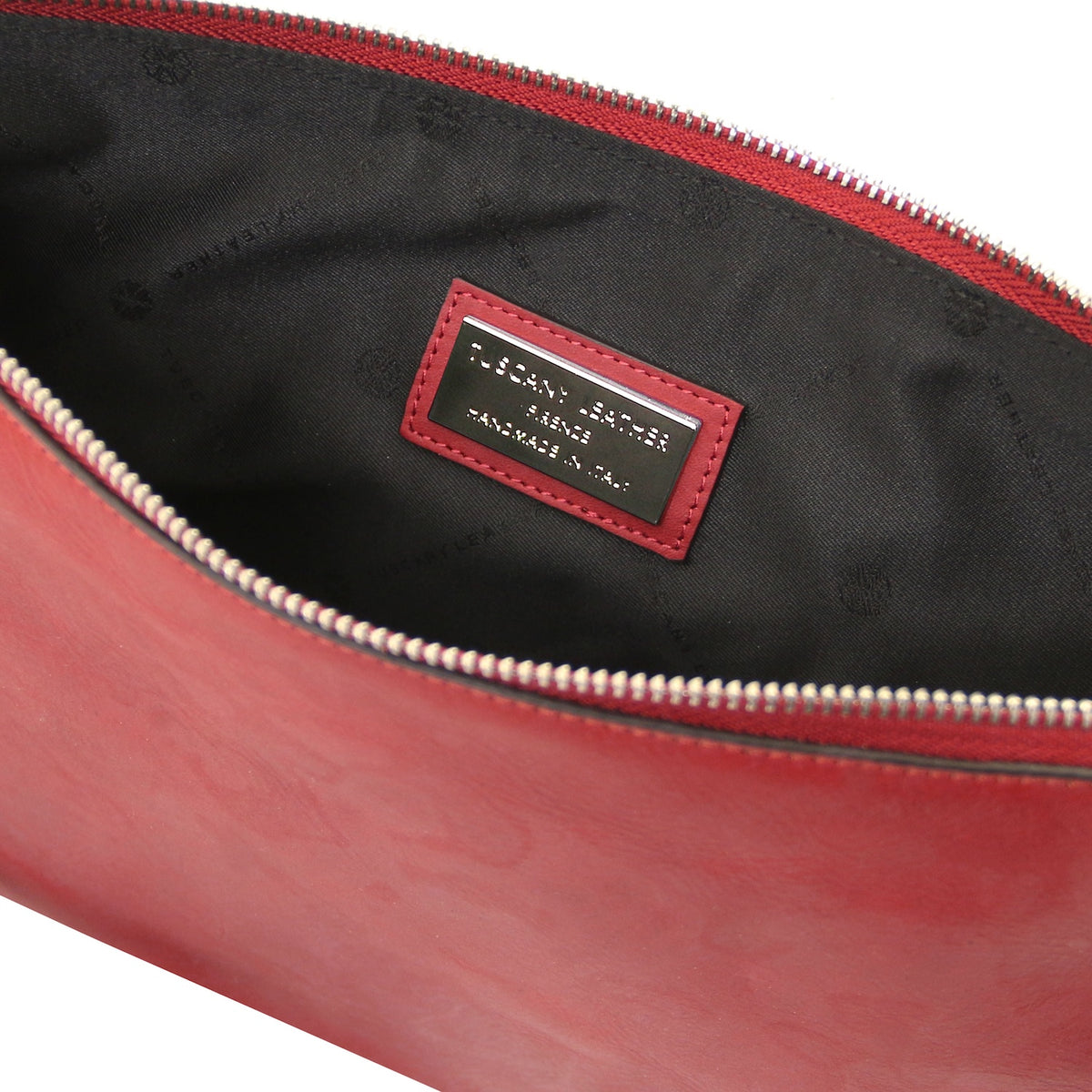 Giulio - Maxi leather clutch with handle - TL142638