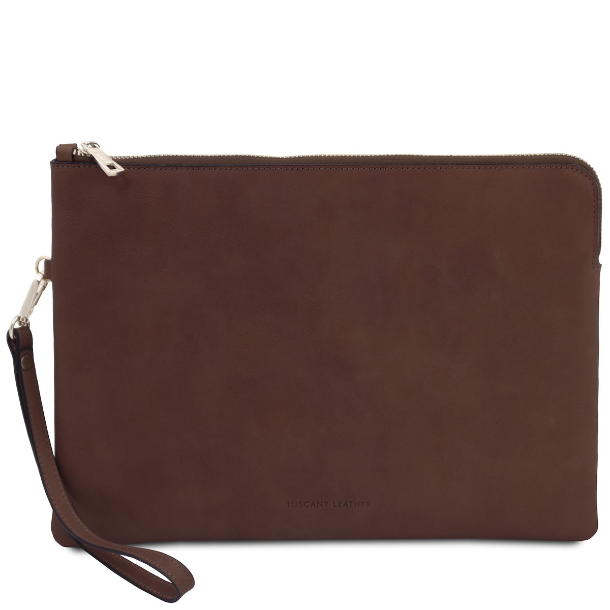 Giulio - Maxi leather clutch with handle - TL142638