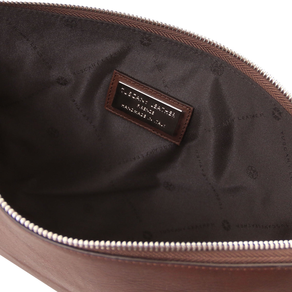 Giulio - Maxi leather clutch with handle - TL142638