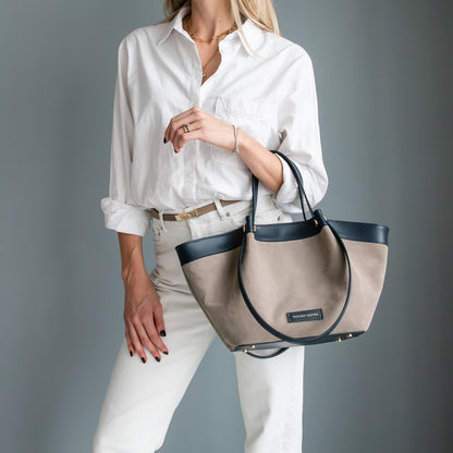 Soleil - Suede Leather Shopping bag