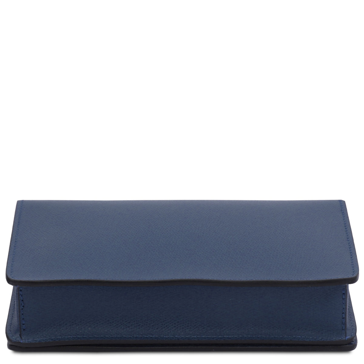 Opera - Leather clutch with chain strap in Palmellato calfskin leather