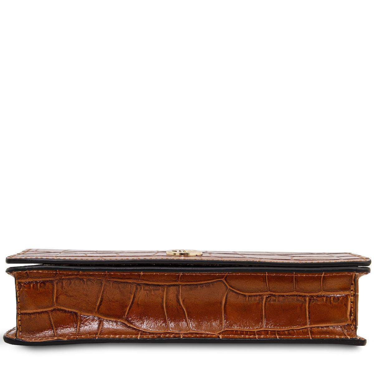 Opera Croque - Croc print leather clutch with chain strap