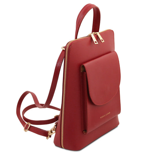 Paris - Small Convertible Backpack in Palmellato Leather
