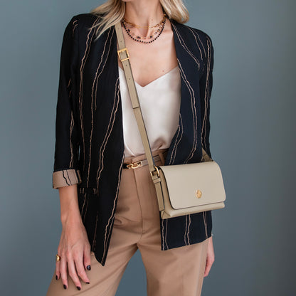 Biscuit - Soft leather shoulder bag