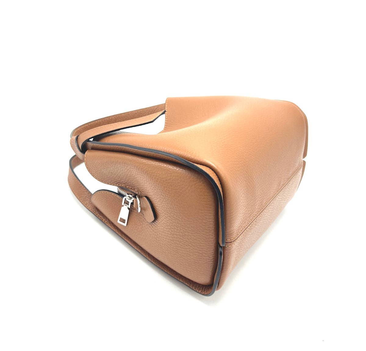 Pienza – Italian Leather Tote Handbag – Taupe