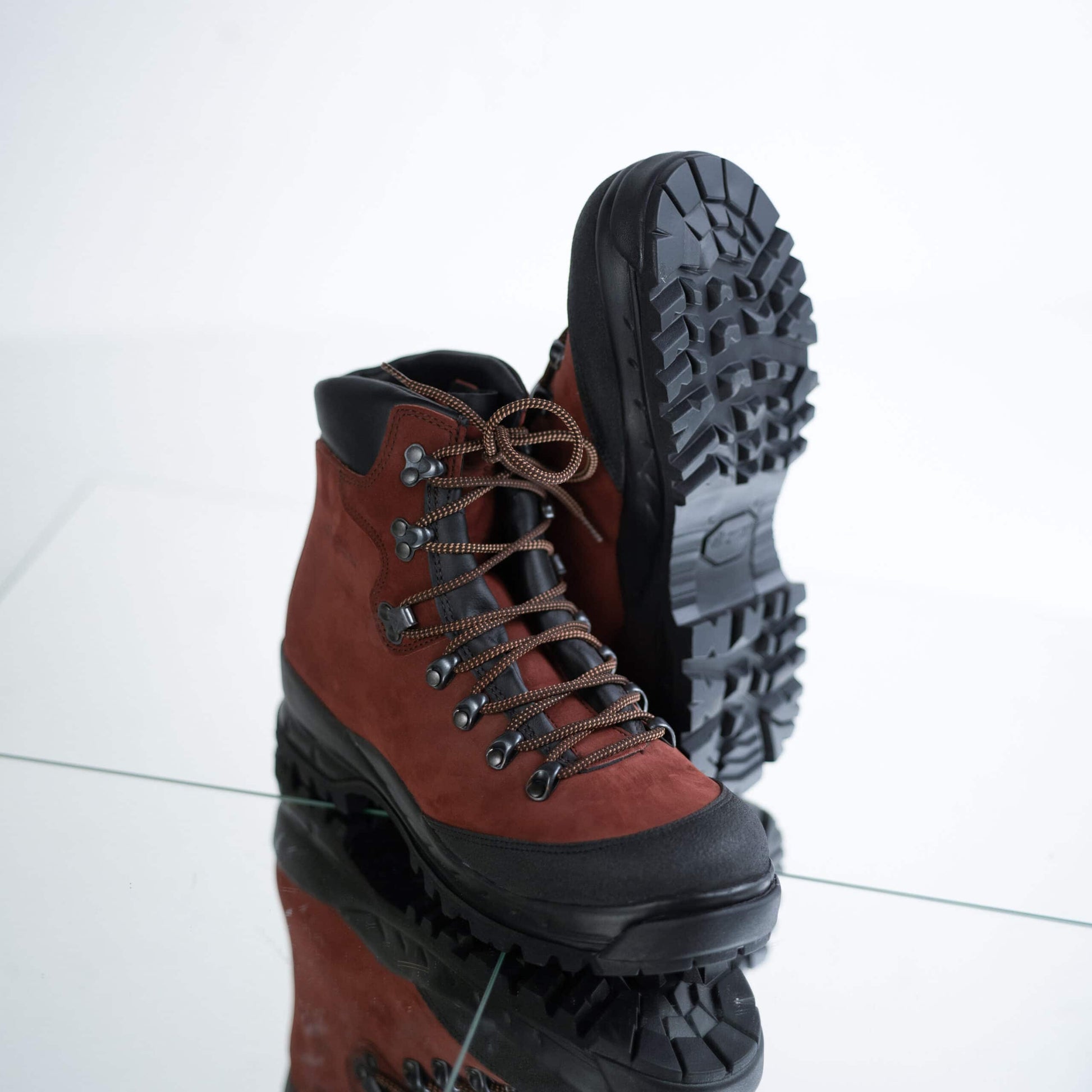 553P Rosso Aragosta Hiking Boots - Premium  - Shop now at San Rocco Italia