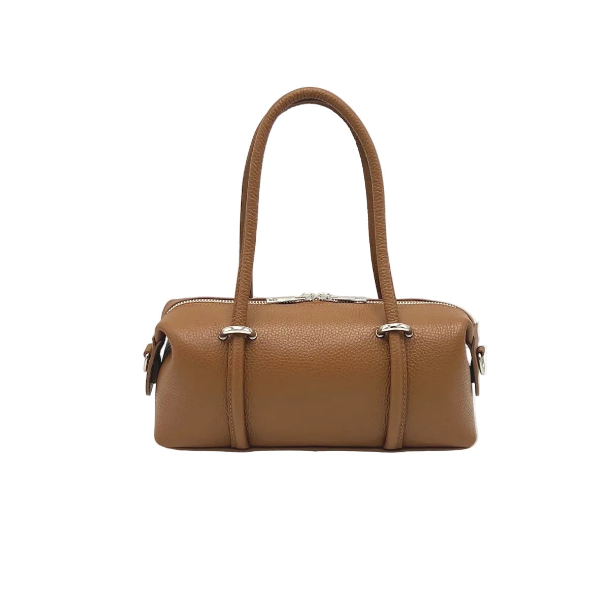 East-West Boston Bag in Pebbled Leather