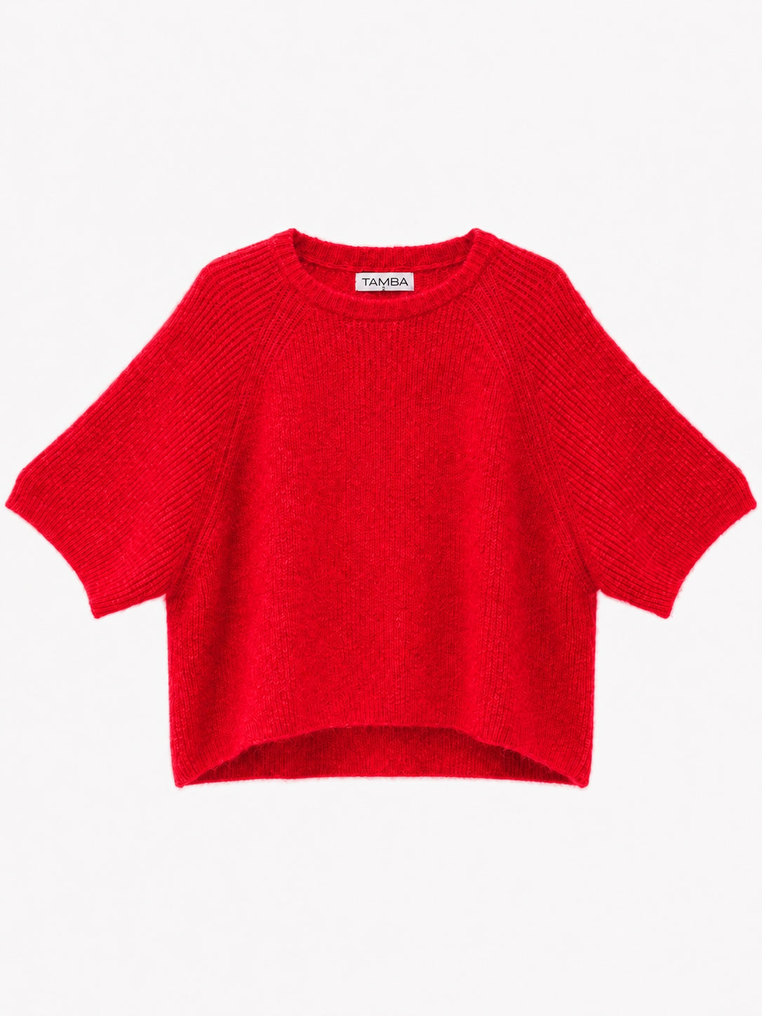 Alpaca Blend Ribbed Wide-Sleeve Sweater