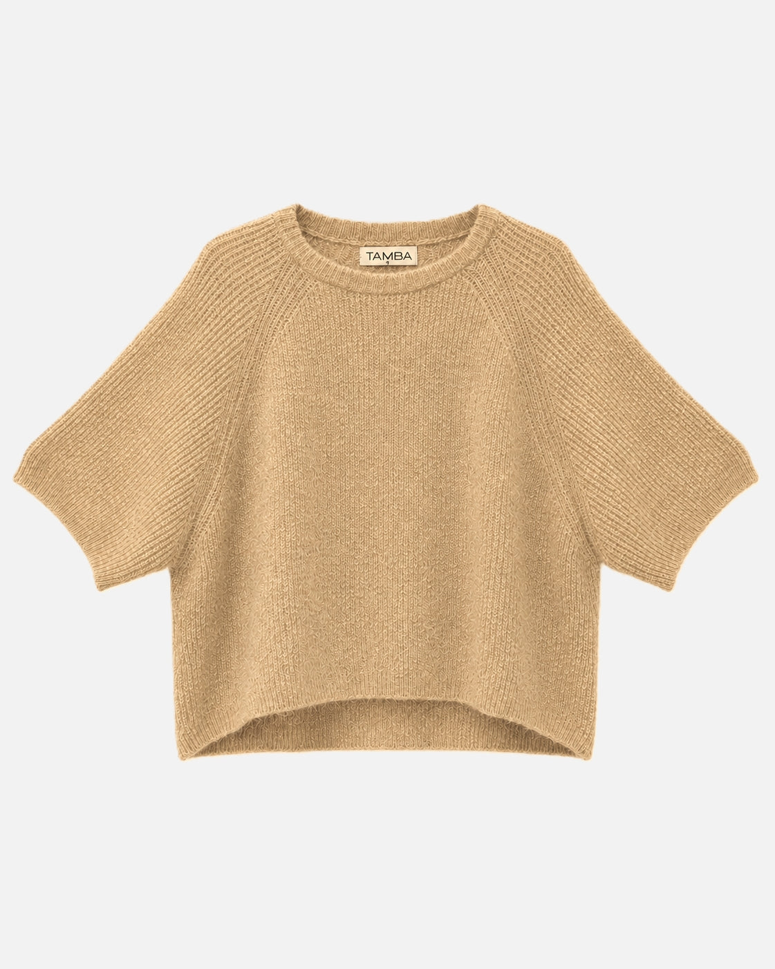 Alpaca Blend Ribbed Wide-Sleeve Sweater