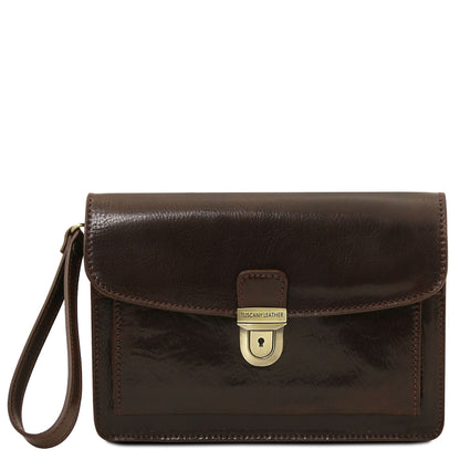 Max - Leather handy wrist bag for men | TL8075