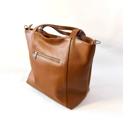 Siena - Large Italian Pebbled Leather Tote Bag