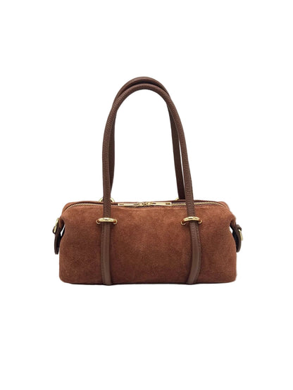 Lucca Small Suede East-West Boston Bag