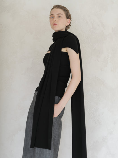 Pure Cashmere Maxi Ribbed Scarf