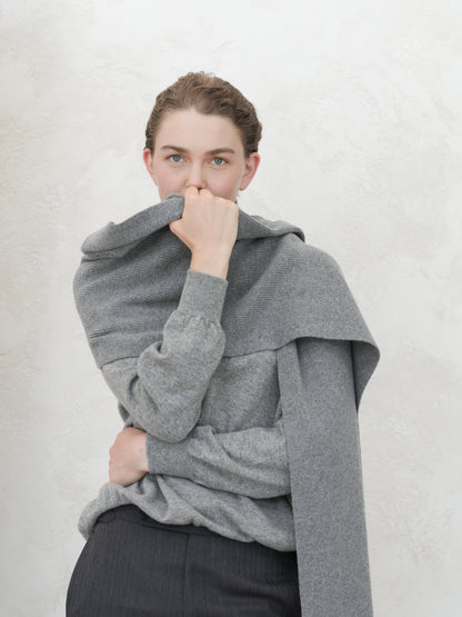Pure Cashmere Maxi Ribbed Scarf