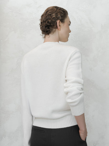 Pull ras du cou en pur cachemire