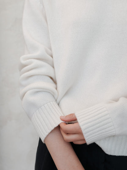 Pull ras du cou en pur cachemire