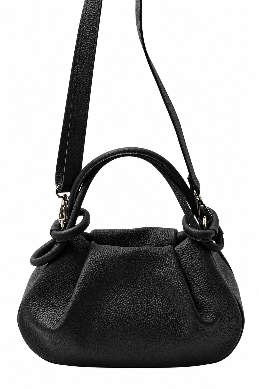 Anello Small Pebbled Leather Handbag