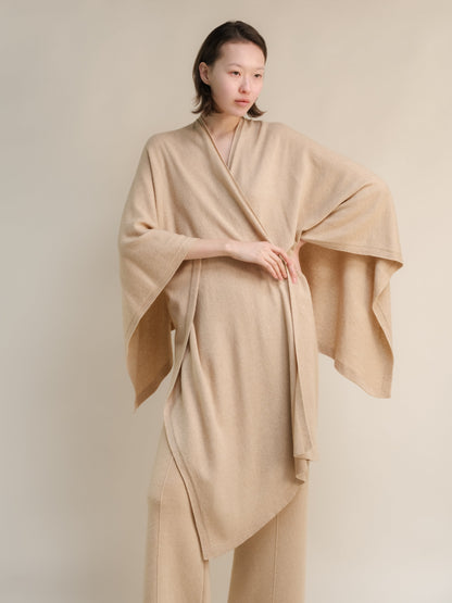 Cashmere Blend Maxi Cape