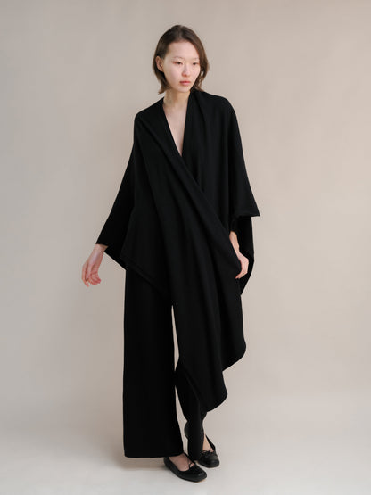Cashmere Blend Maxi Cape