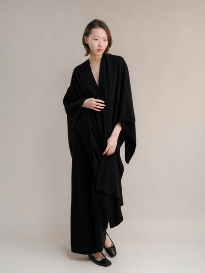 Cashmere Blend Maxi Cape