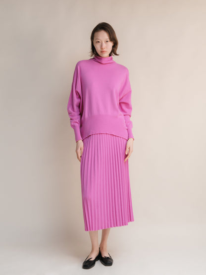 Cashmere Mix Pleated Skirt (3D-Knit)