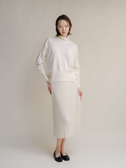 Cashmere Blend Perforated Skirt (3D-Knit)