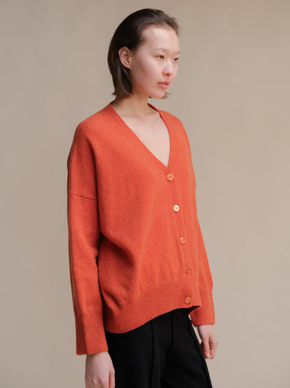 Oversized Tweed Cardigan - Wool Blend