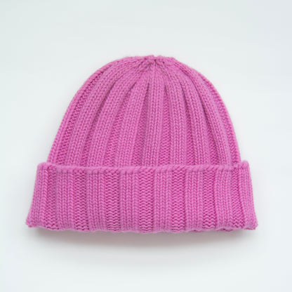 Cashmere Blend Wide Ribbed Beanie