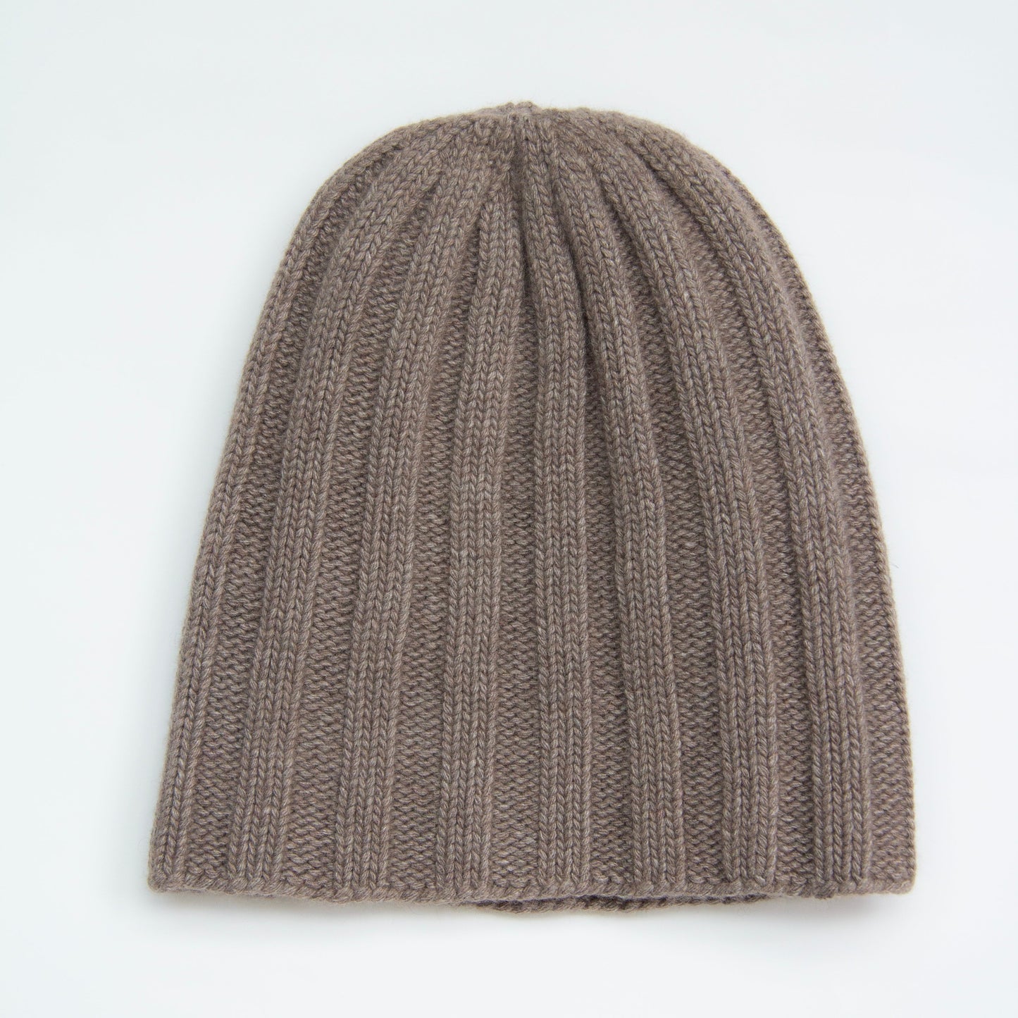 Cashmere Blend Wide Ribbed Beanie