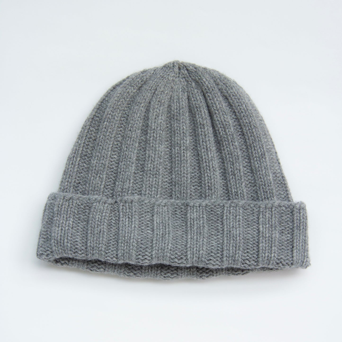 Cashmere Blend Wide Ribbed Beanie