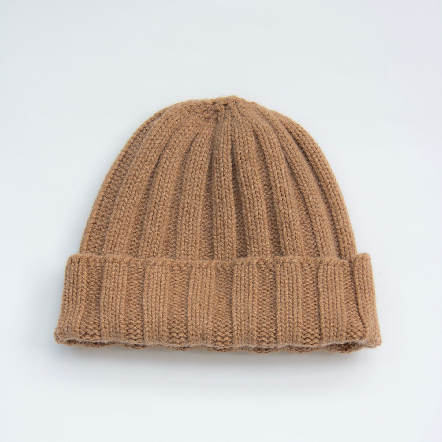 Cashmere Blend Wide Ribbed Beanie