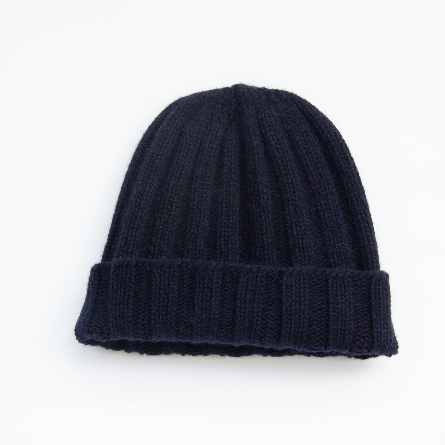 Cashmere Blend Wide Ribbed Beanie
