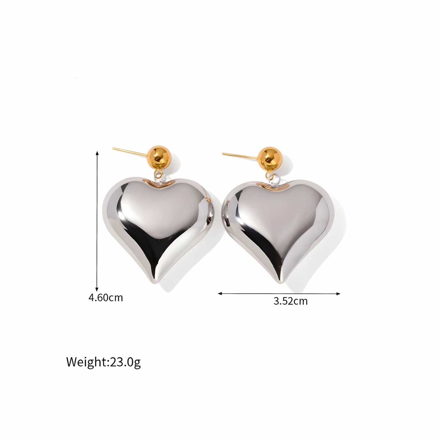 Boucles d'oreilles cœur Emma XL
