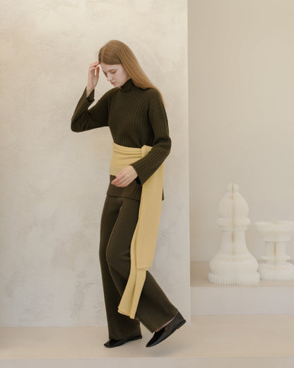 Pure Cashmere Maxi Ribbed Scarf