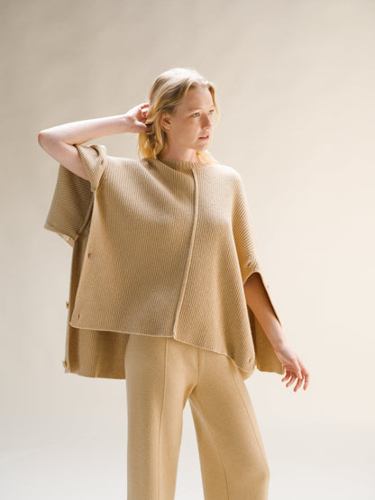 Wool & Cashmere Mix Oversized Cape Sweater