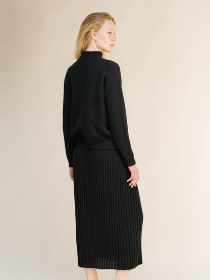 Cashmere Blend Perforated Skirt (3D-Knit)