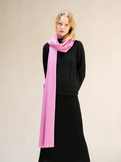 Pure Cashmere Maxi Ribbed Scarf
