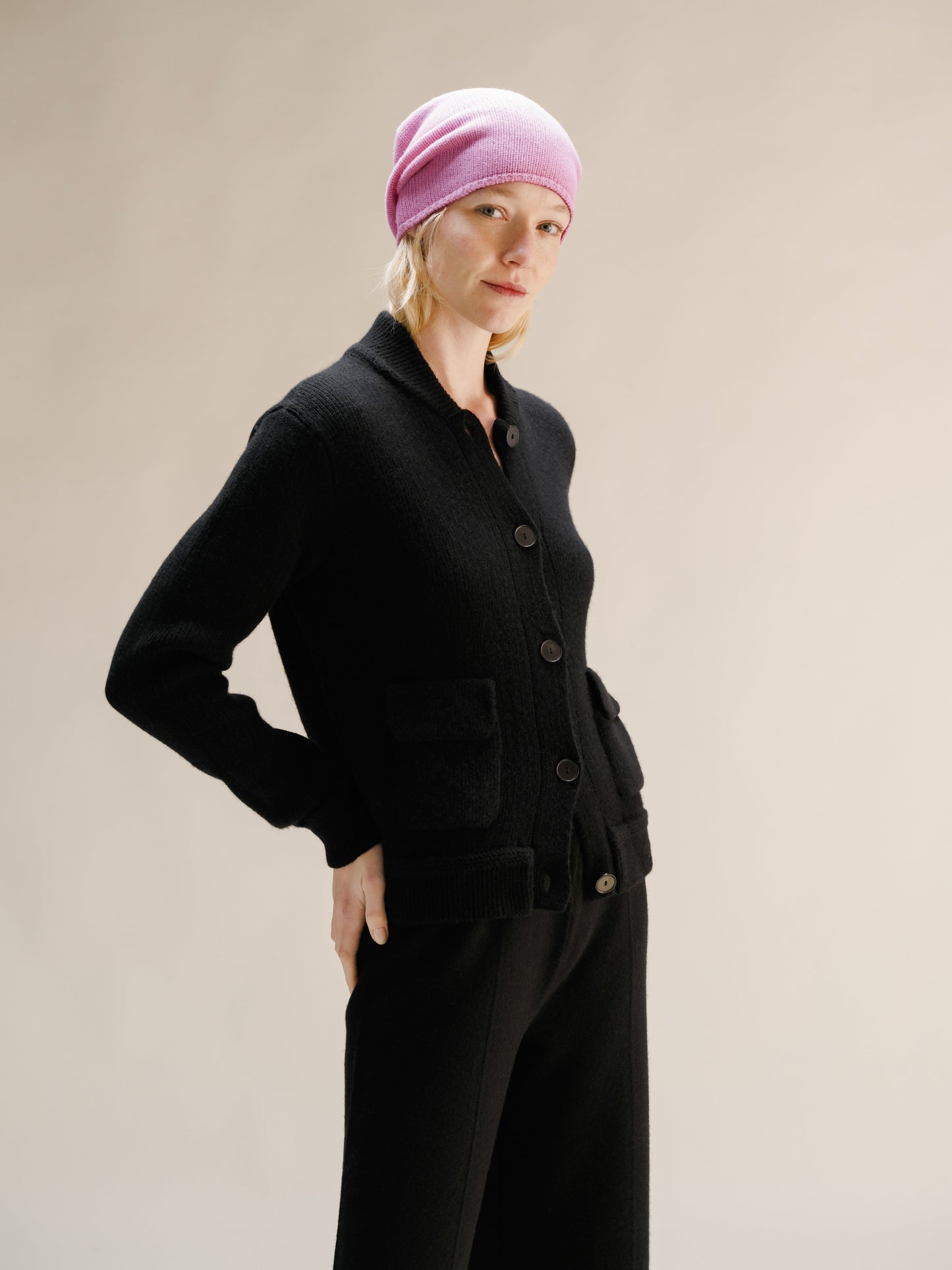 Wool & Cashmere Mix Beanie (3D-Knit)