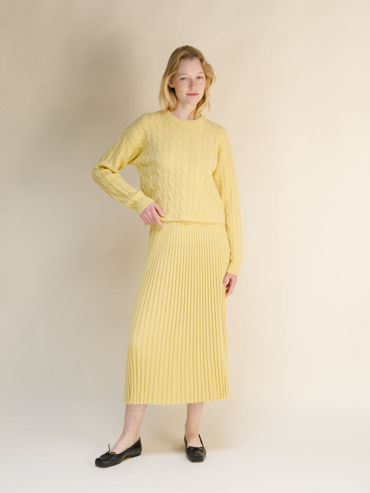 Cashmere Blend Perforated Skirt (3D-Knit)