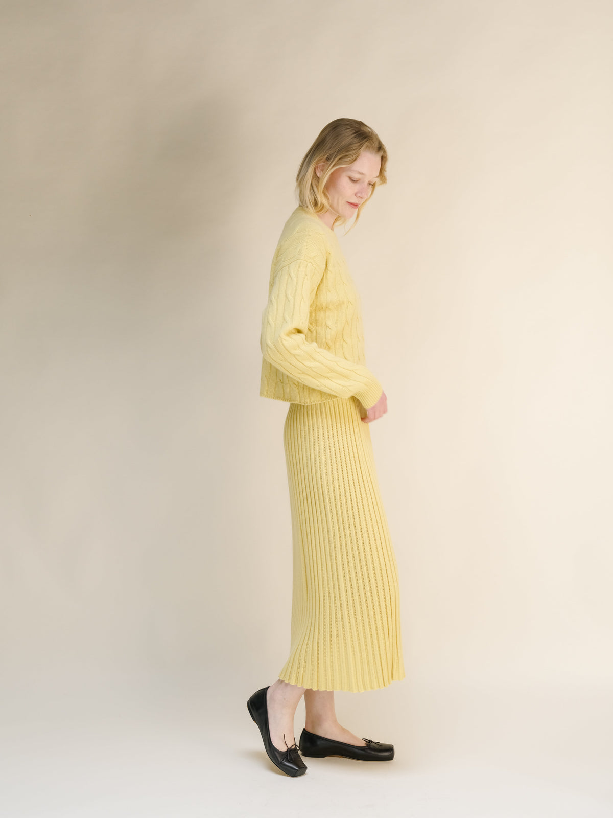 Cashmere Blend Perforated Skirt (3D-Knit)