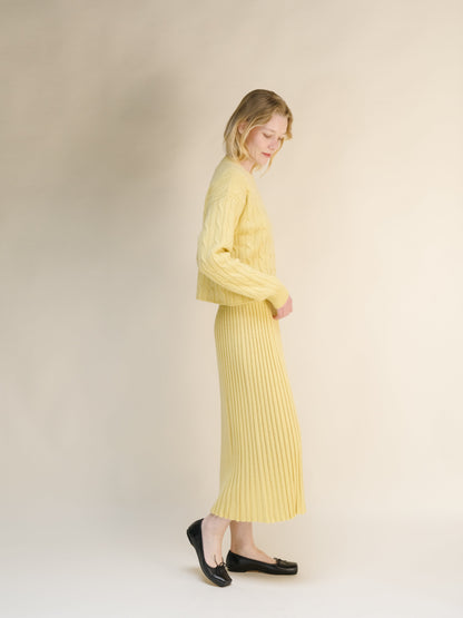 Cashmere Blend Perforated Skirt (3D-Knit)