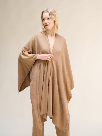 Cashmere Blend Maxi Cape